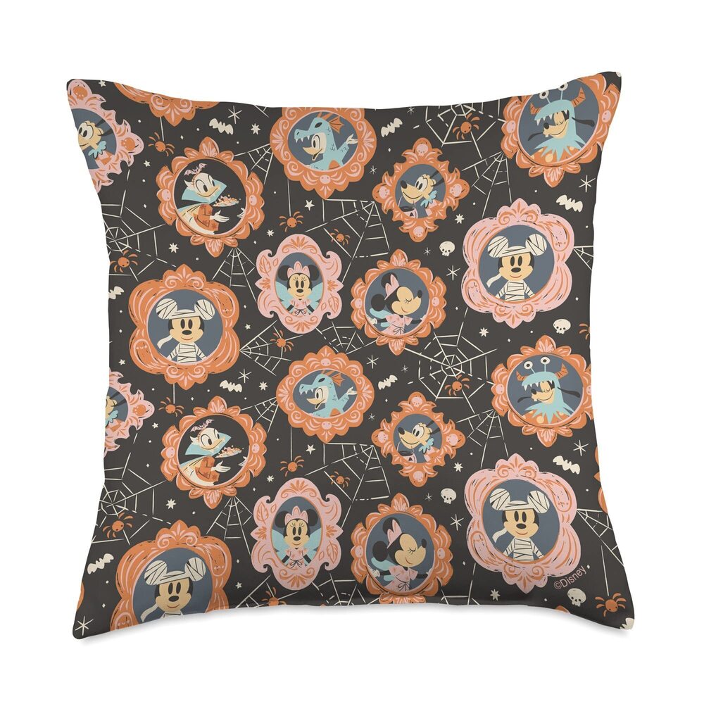 7422 Mickey Mouse & Pals Spooky Cute Halloween Frames Throw Pillow
